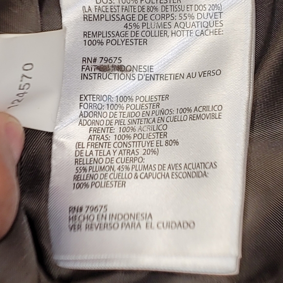 Michael Kors Coat Jacket Puffer Hood Hood Detachable Chocolate Brown Gold Size L - Picture 13 of 16